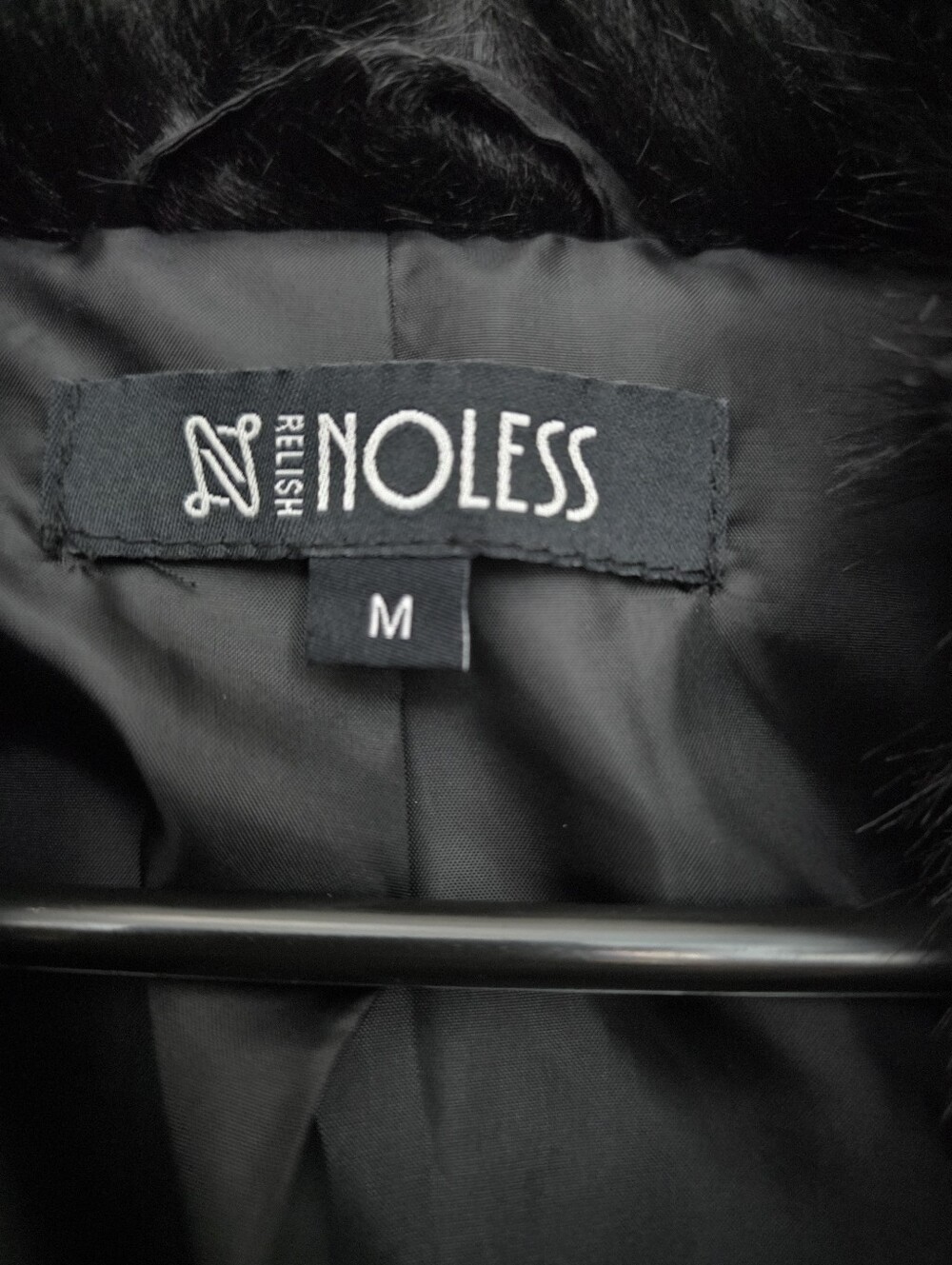 ​Relish Noless | Black Faux Fur Glam Coat - Brand New - Medium - Picture 3 of 3